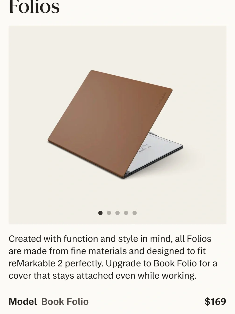 reMarkable 2 with Marker Plus and Folio Leather Cover